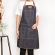 Custom apron printing Thick canvas artificial leather around the neck apron | Four colors Custom apron printing Thick canvas artificial leather around the neck apron | Four colors