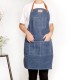 Custom apron printing Thick canvas artificial leather around the neck apron | Four colors Custom apron printing Thick canvas artificial leather around the neck apron | Four colors