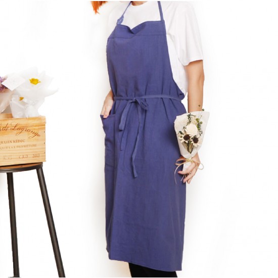 Customized apron printing Washed cotton Japanese style cotton tied rope apron | Seven colors Customized apron printing Washed cotton Japanese style cotton tied rope apron | Seven colors